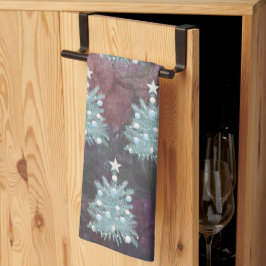 Elegante toalla de cocina de árbol navideño