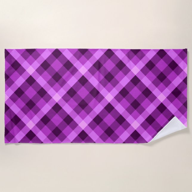 Elegante Toalla De Playa Orquídea Púrpura (Anverso)