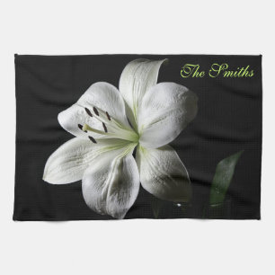 Elegante toalla lirio blanco *Personalizado*