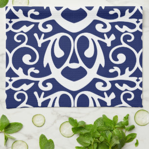 Elegante toallas de cocina con motivos azules y bl