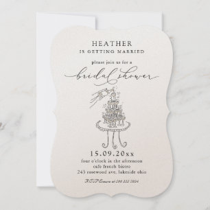 Elegante Torre de Champagne Invitación a la Ducha 