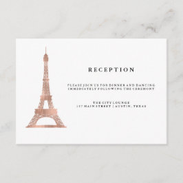 Elegante Torre Eiffel de Boda Recepción en Rosa Do