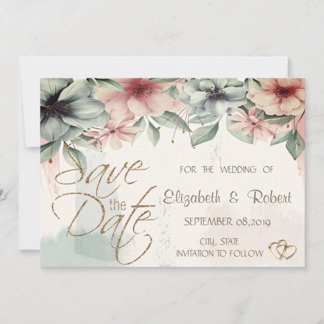 Elegante Trazo de Pincel, Floral  Anuncio de Compr (Anverso)