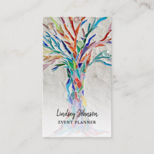 Elegante Tree Event Planner Tarjeta de presentació