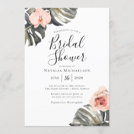 Elegante Tropic Bridal Shower Invitación