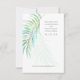 Elegante Tropical Save the Date Boda Photo Card