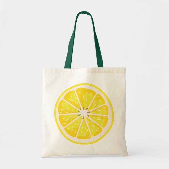 Elegante trozo de limón en la bolsa de tocador (Frente)