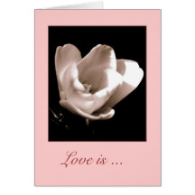 Elegante Tulip 'El amor es....' Tarjeta de felicit