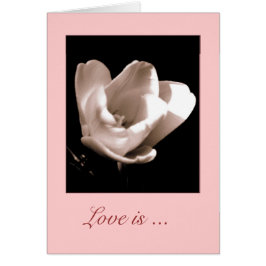 Elegante Tulip 'El amor es....' Tarjeta de felicit