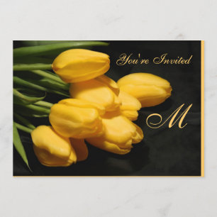 Elegante Tulipán Amarillo Toda Invitación De Ocasi