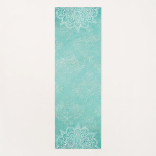 Elegante Turquesa Oriental Mandala Yoga Mat