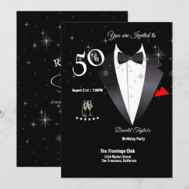 Elegante Tuxedo 50.ª Invitación a la fiesta de cum