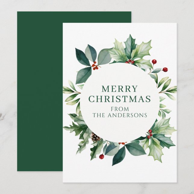 Elegante vegetación de Navidad (Anverso / Reverso)