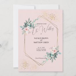 Elegante vegetación Eucalyptus Invitación a la Bod