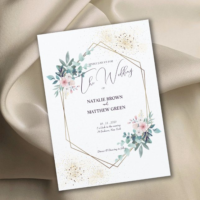 Elegante vegetación Eucalyptus Invitación a la Bod (Elegant Greenery Eucalyptus Wedding Invitation)