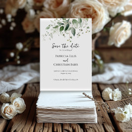 Elegante vegetación Guardar la invitación de fecha
