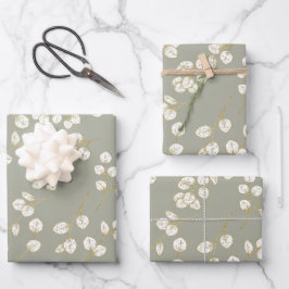 Elegante vegetación verde de sabio dorado hojas de