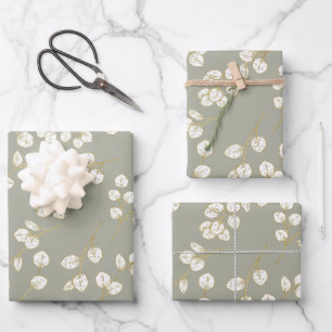 Elegante vegetación verde de sabio dorado hojas de