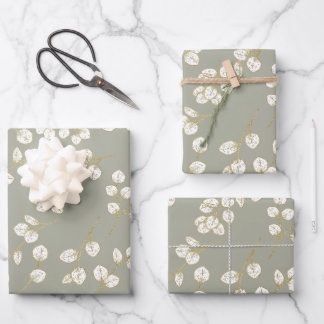 Elegante vegetación verde de sabio dorado hojas de