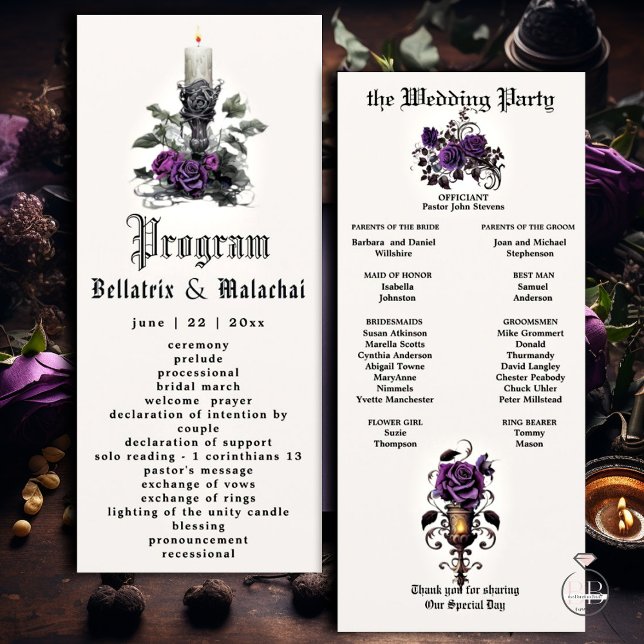 Elegante Vela Gótica Profunda Ametist Rosa Púrpura (Subido por el creador)