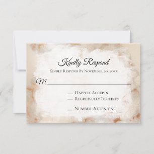 *~* Elegante Vena de oro de mármol AR2 Boda RSVP