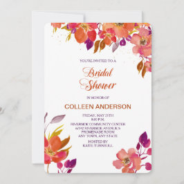 Elegante verano Bouquet Bridal Shower Invitación