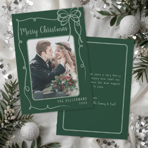 Elegante Verde Caprichoso Feliz Navidad