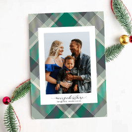 Elegante verde Feliz Navidad Personalizado foto de