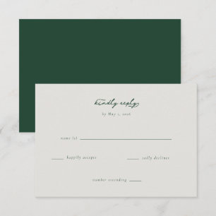 Elegante Verde Minimalista RSVP