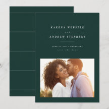 Elegante verde moderno salve la tarjeta de foto de