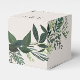 Elegante verde Personalizado Monograma cubo caja d