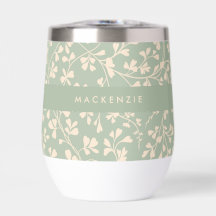 Elegante Verde Salvia Botánico Personalizado