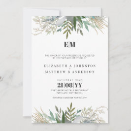 Elegante Verdor Invitaciones a la boda Moderna