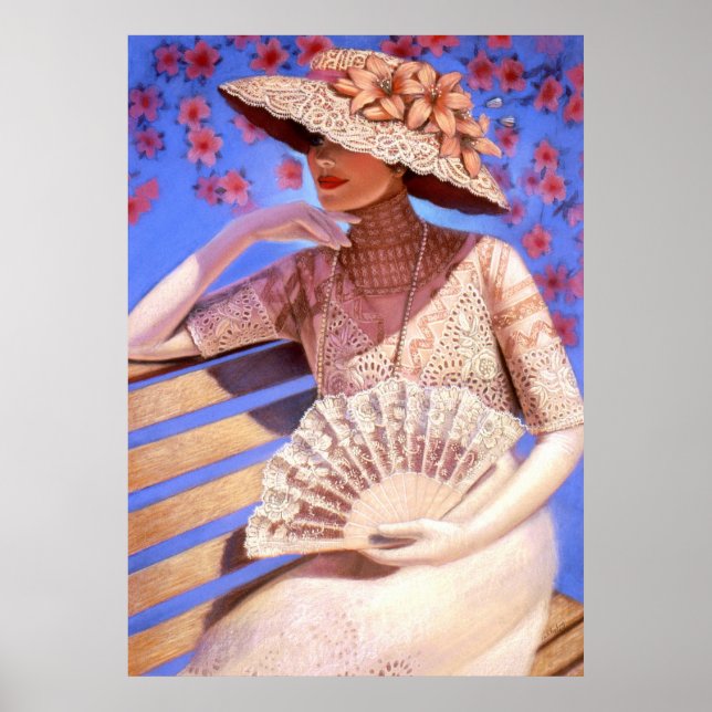Elegante victoriana Lady Decoración Art Poster Sum (Frente)