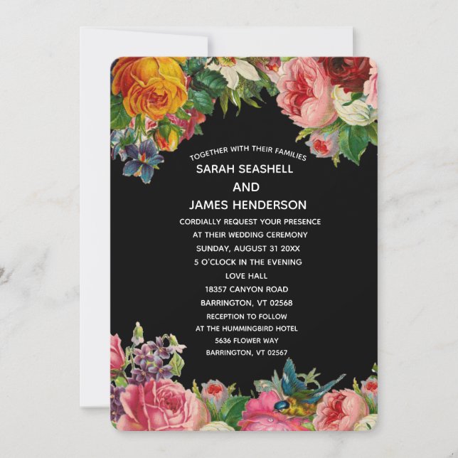 Elegante Viejo Antiguo Moody Wedding Invitaciones (Anverso)