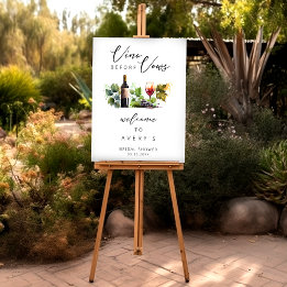 Elegante Vino Antes De Vows Nodal Ducha Bienvenida