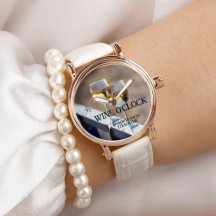 Elegante Vino Blanco O Reloj