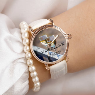 Elegante Vino Blanco O Reloj