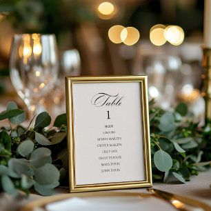 Elegante Vintage Classic Light Gray Table Number
