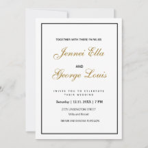 Elegante Vintage Classic Simple Invitación
