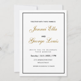 Elegante Vintage Classic Simple Invitación