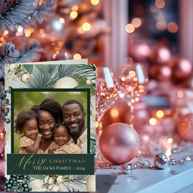 Elegante Vintage Marfil & Blue Family Photo Gold (Subido por el creador)