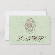 Elegante Vintage Wedding RSVP
