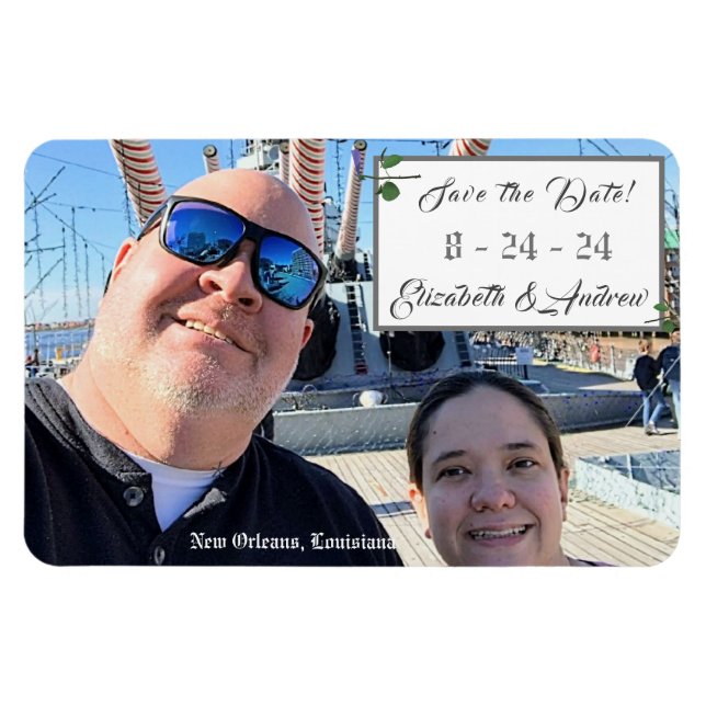 Elegante violeta salva el imán fotográfico flexibl (Horizontal)