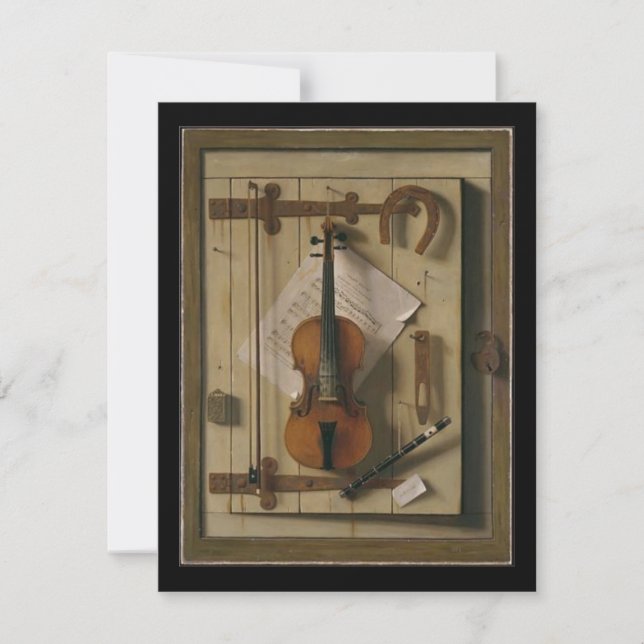 Elegante Violin Invitaciones Recital (Anverso)