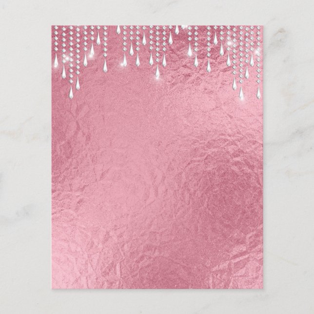 Elegante volante en blanco de oro rosa (Frente)