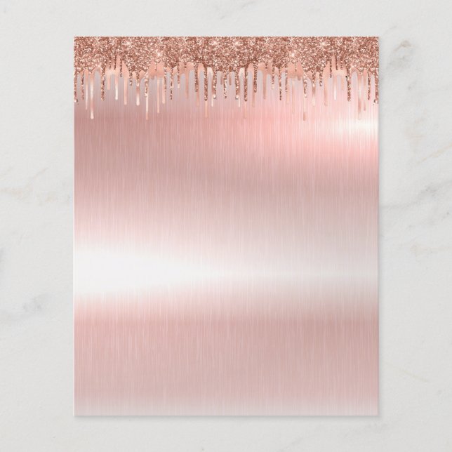 Elegante volante en blanco de oro rosa (Frente)