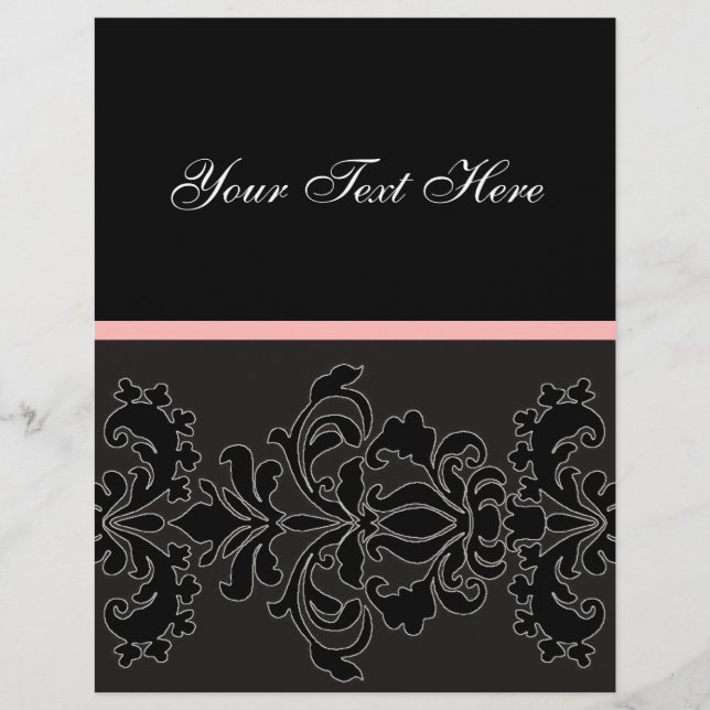 Elegante volante negro de DAMASK (Frente)