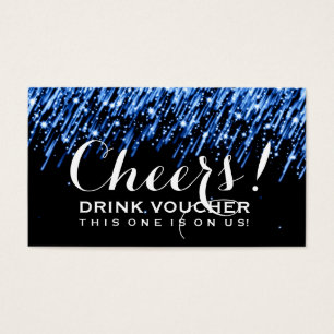 Elegante Voucher Bebida Caer Estrellas "Azul zafir