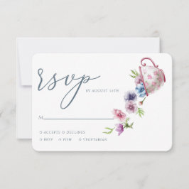 Elegante Watercolor Floral Wedding Rsvp